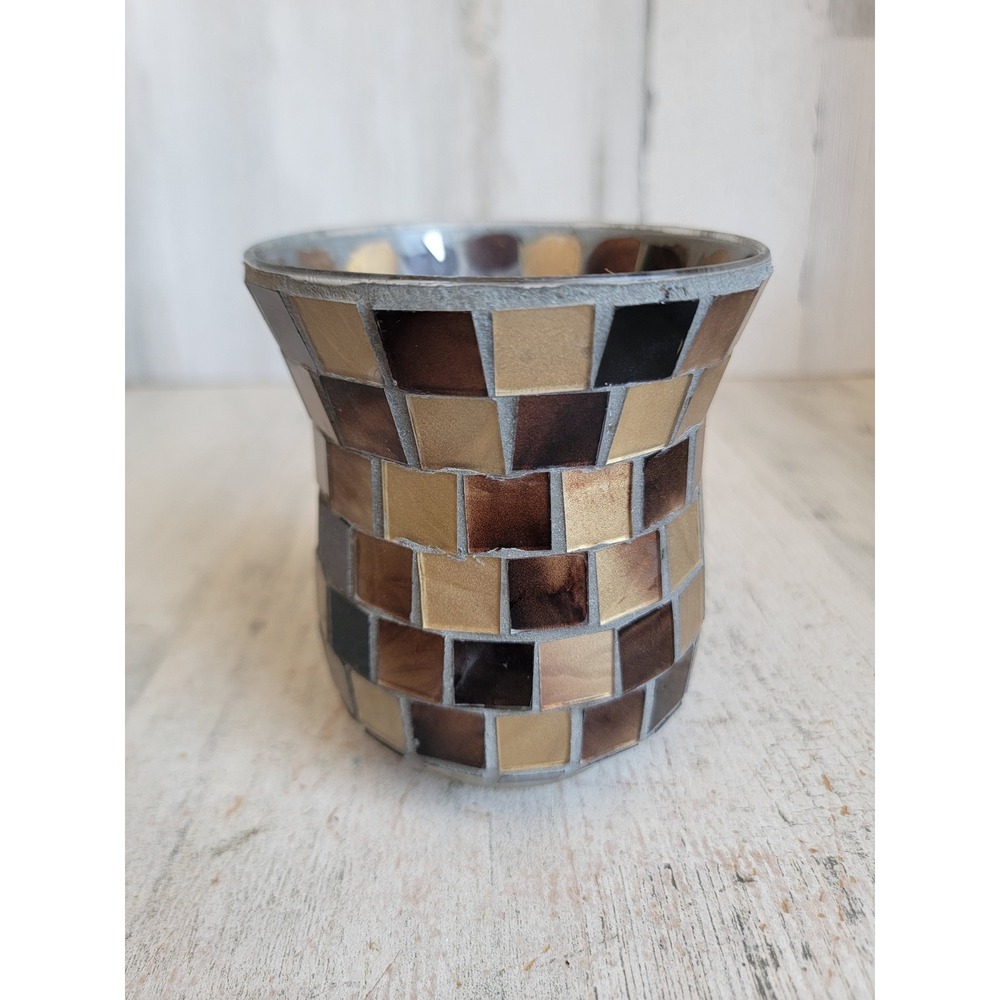 Stained glass brown elite holder vintage Unique Home decor Xmas